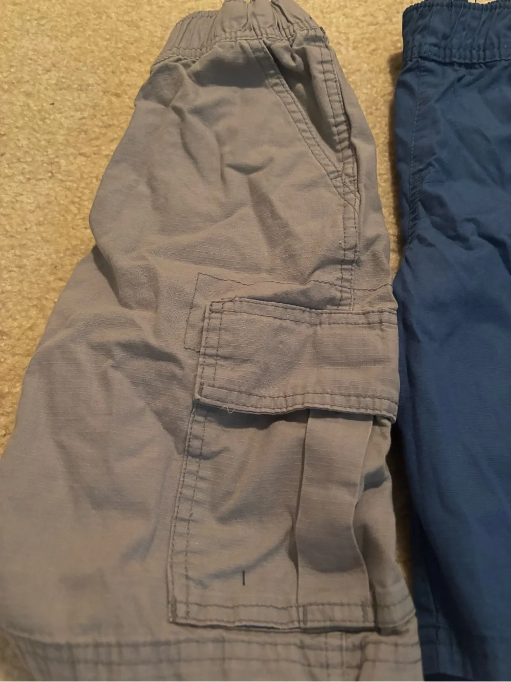 Place Boys Adjustable Waist Shorts - Blue & Gray
